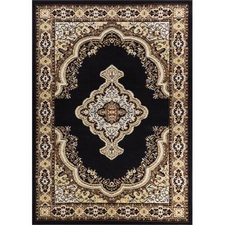 Charlton Home Aldenport Medallion Power Loom Black Indoor Area Rug REF1_P9FJZ30