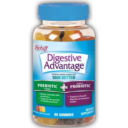 Digestive Advantage Probiotic Gummies Plus Fiber, 65 Count (Pack of 3) SNA4_R8WXD10