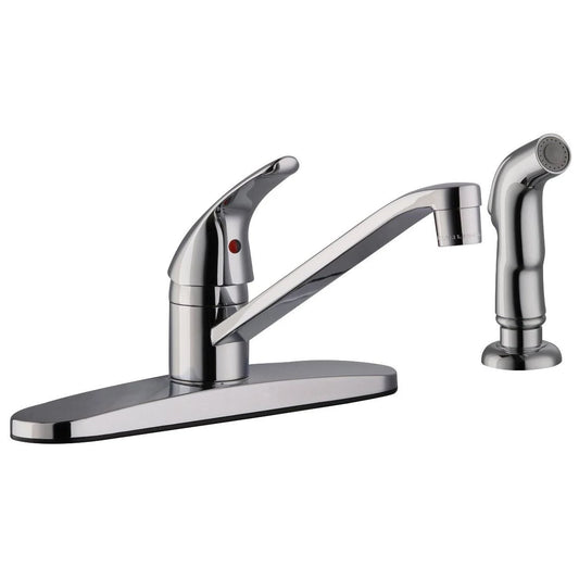 Design House 584037 Middleton Single Handle Kitchen Faucet with Side Sprayer, Polished Chrome QSZ2_A6RSN26