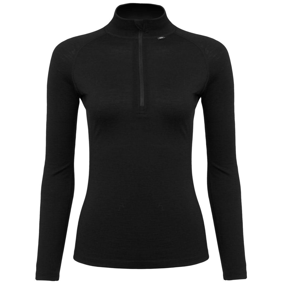 dhb Womens Merino Zip Neck Base Layer M_200 - UK 8 - Dark Grey BEG9_O5QDC98