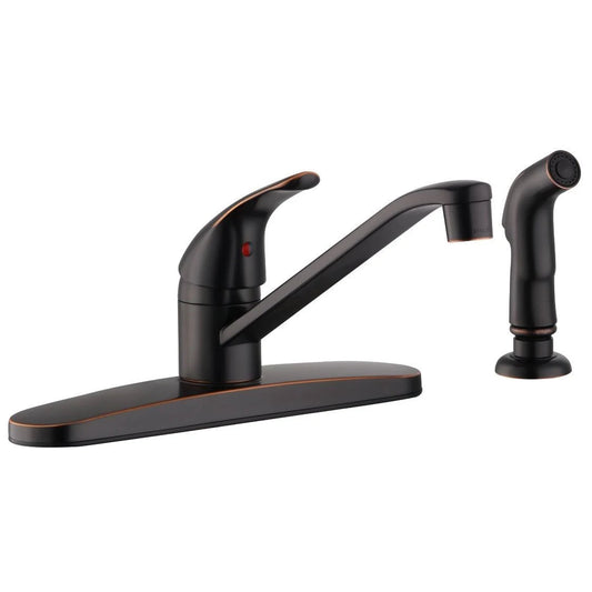 Design House 584003 Middleton Single Handle Kitchen Faucet with Side Sprayer, Oil Rubbed Bronze KBN9_Y9RHD39