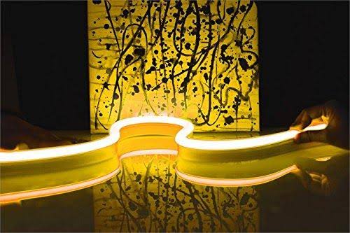 Cbconcept ETL Listed 120 Volt LED Neon Flexible Lighting Strip, 40 Feet, Warm White, Waterproof Resistant, Accessories Included  IGD1_N7QPU34