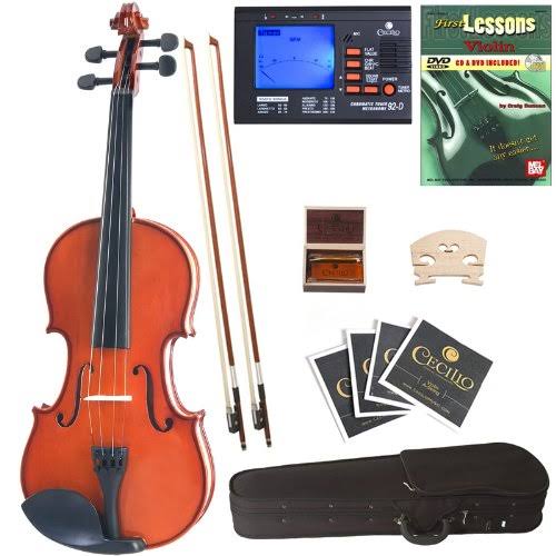 Cecilio Cvn-100 Solid Wood Student Violin with Tuner and Lesson Book Size 1/16 OIS0_Z2QQB04