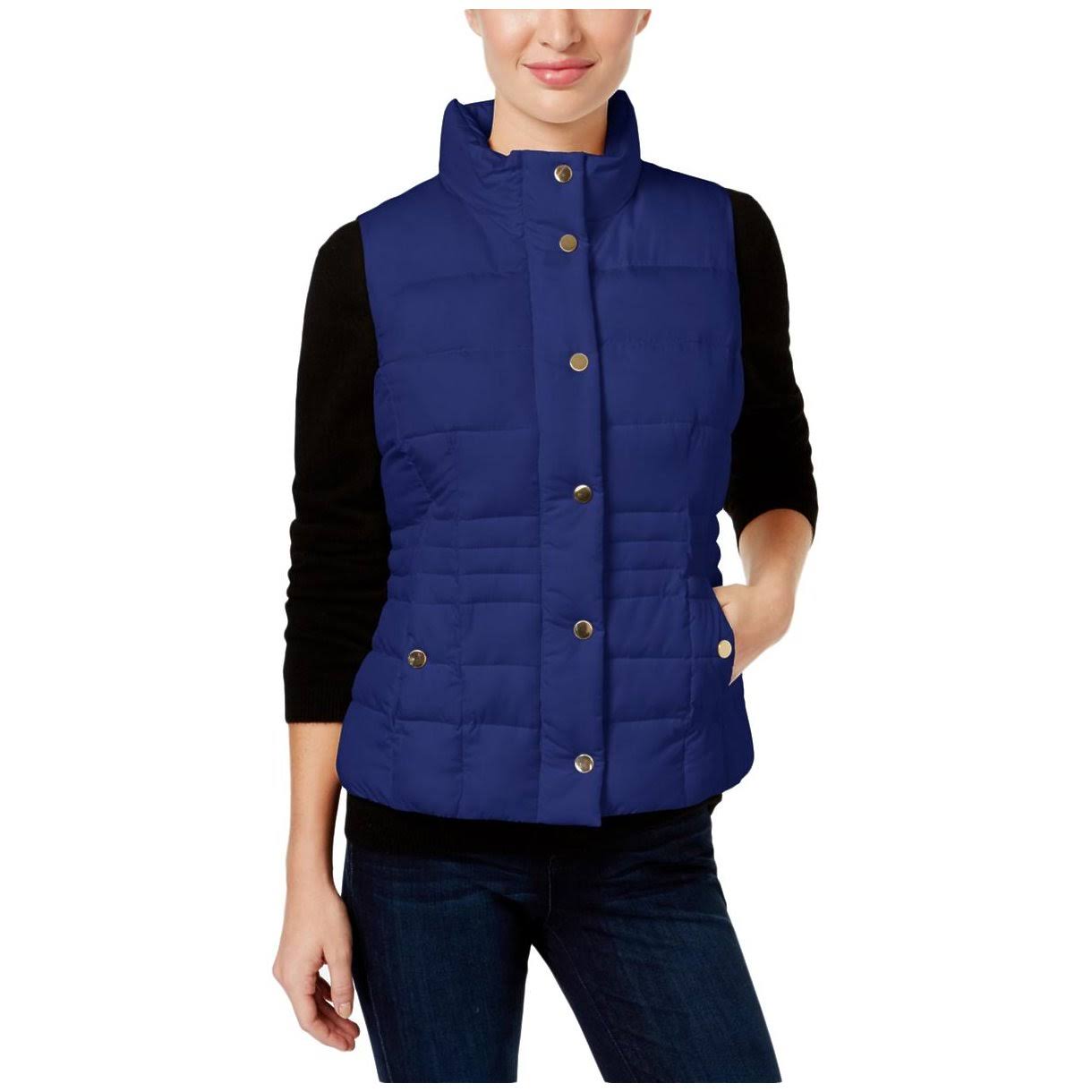 Charter Club Womens Casual Quilted Vest, Black, Medium DYT0_B9PRP85