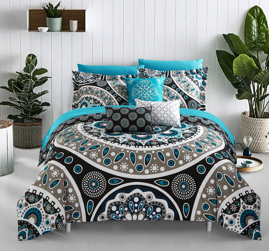 Chic Home Gaston 10 Piece Bed in A Bag Comforter Set - King JYY8_W2OQP62