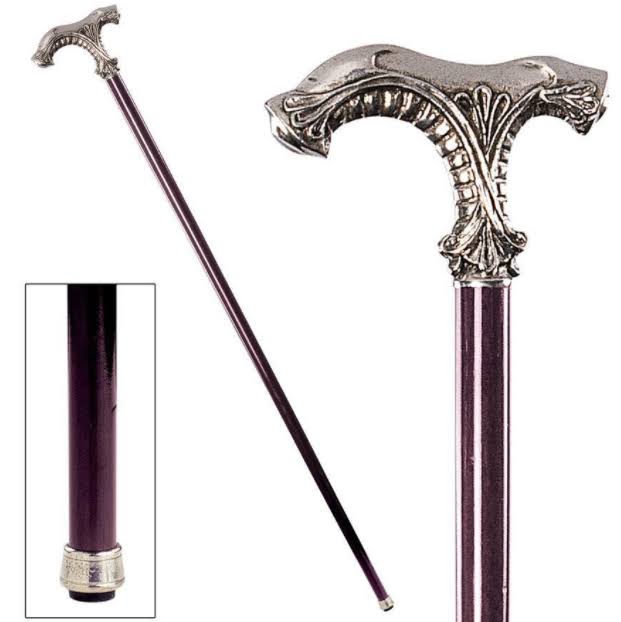 Design Toscano Classic Ornate Pewter Walking Stick PWO8_C8BDG10