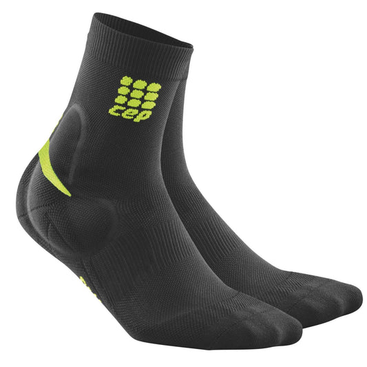 CEP Mens Ortho+ Ankle Support Short Socks - Black/Green, 4 HXQ5_H2EOS46