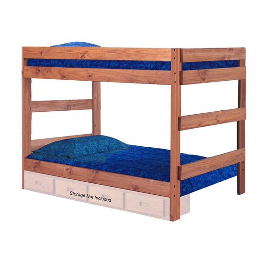 Chelsea Home Full Over Full One Piece Bunk Bed in Mahogany Stain UHO1_E9YKO44