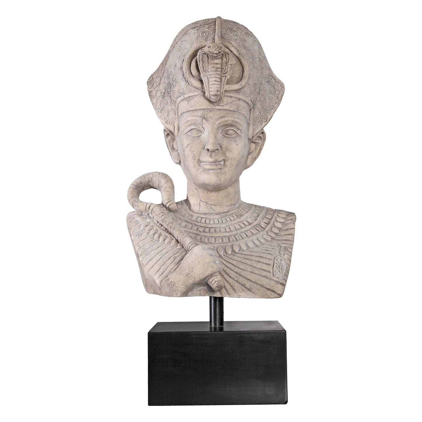 Design Toscano Egyptian Pharaoh Ramses Statue on Museum Mount MLU8_E5LKM56