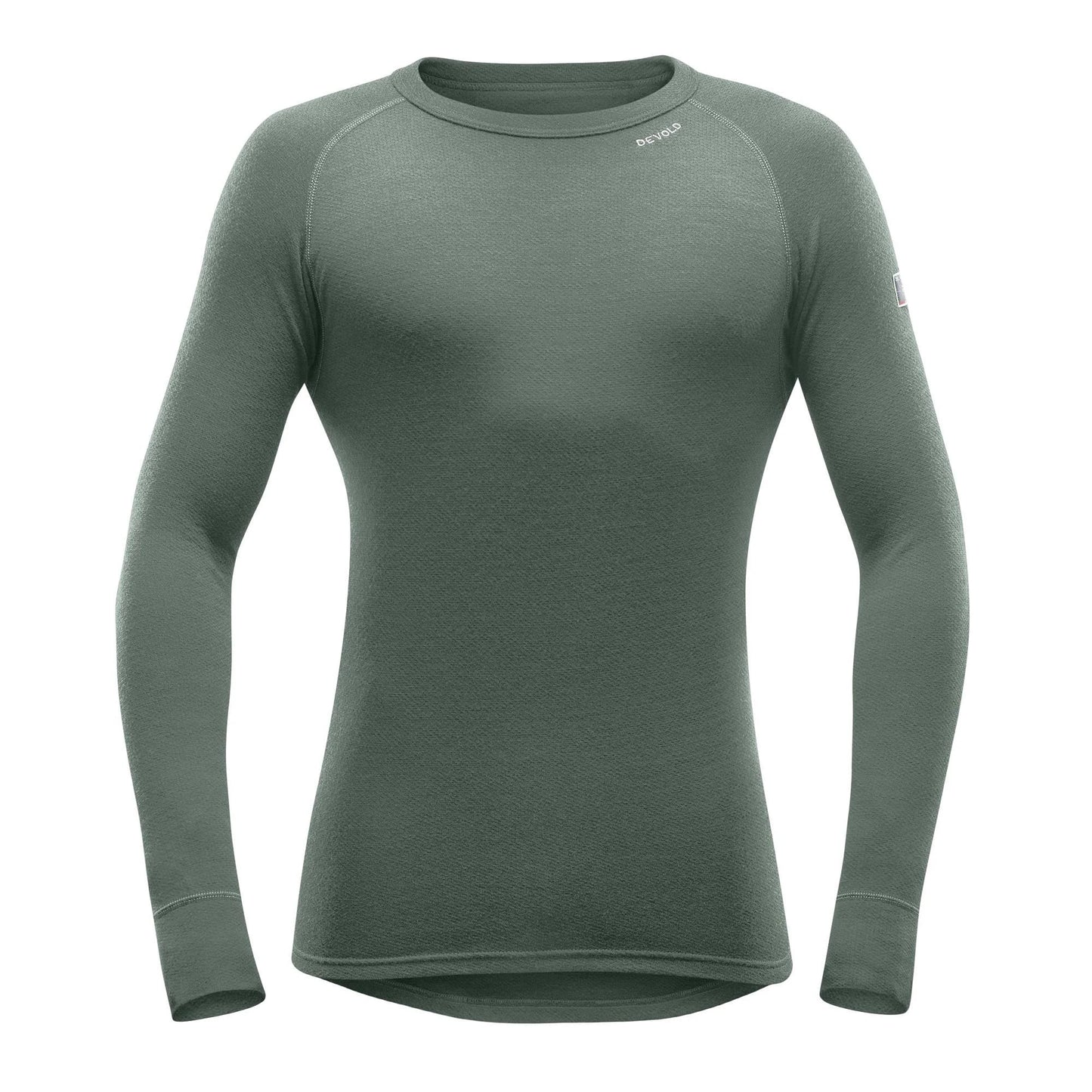 Devold Expedition Man Shirt Green, Mens Merino Top, Size S - Color Forest OIP4_V7LHQ75